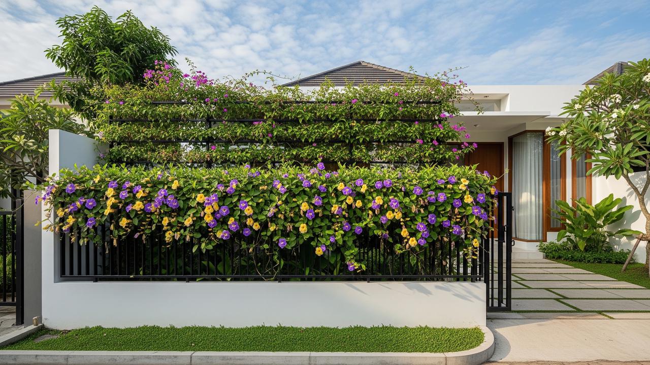 Tanaman Thunbergia untuk Pagar Cantik