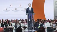 Penasehat Gedung Putih Jared Kushner berbicara tentang Kesepakatan Abadi Ini di konferensi Bahrain (AFP Photo)