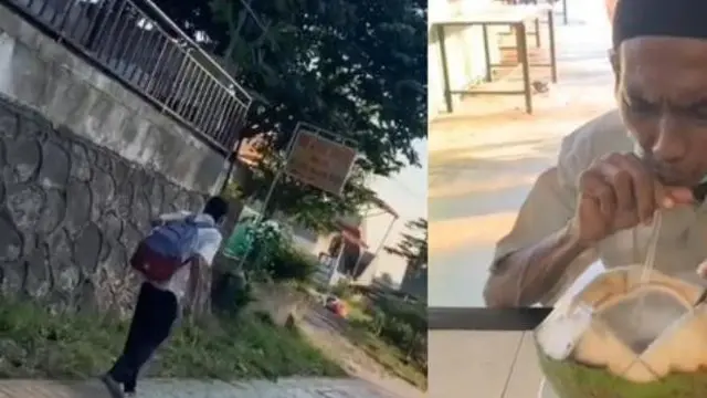 Wanita Baik Hati Ajak Bapak Tua Makan di Warung Karena Kelaparan.