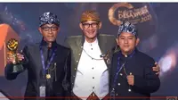 Menparekraf Sandiaga Uno di acara Anugerah Desa Wisata Indonesia atau ADWI 2023. (Liputan6.com/Henry)