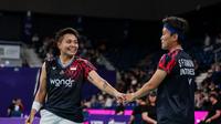 Ganda putri Indonesia Apriyani Rahayu/Siti Fadia Silva Ramadhanti lolos ke perempat&nbsp;final Orleans Masters 2025. Apri/Fadia mengalahkan&nbsp;Julie Finne-Ipsen/Mai Surrow asal Denmark 21-18 dan 21-19 di Palais des Sports, Orleans, Prancis, Jumat (7/3). (PBSI/Badmintonphoto/Yohan Nonotte)