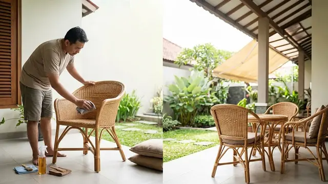 Cara Merawat Perabot Rotan agar Tidak Cepat Rapuh/AI Generated