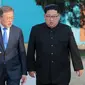 Moon Jae-in dan Kim Jong-un Sepakati Denuklirisasi Penuh (KOREA SUMMIT PRESS POOL / AFP)