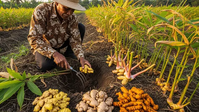 Cara Menanam Jahe, Lengkuas, dan Kunyit dalam Satu Lahan