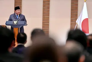 Presiden Prabowo Subianto menghadiri Forum Bisnis Indonesia-Jepang, yang digelar di Imperial Hotel Tokyo. (Foto: Biro Pers Istana)