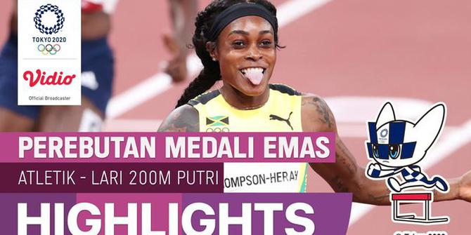 VIDEO: Elaine Thompson-Herah, Sprinter Putri Pertama yang Pertahankan Medali Emas di Lari 100 dan 200 Meter Olimpiade