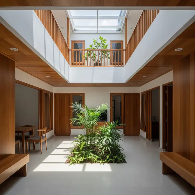 6 Model Courtyard dengan Skylight, Rumah Lebih Terang dan Terasa Lapang
