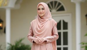 Gamis Batik Brokat 2026 Warna Elegan (Image by Gemini AI)