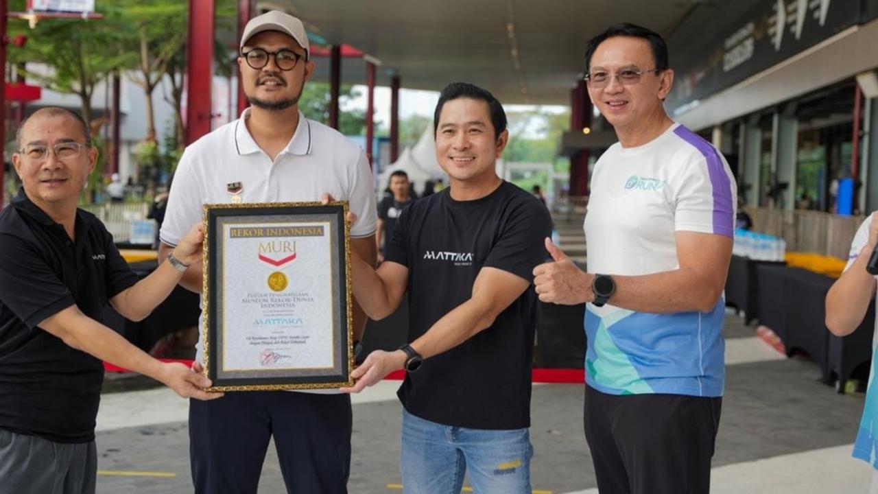 Mattaka Pecahkan Rekor MURI Lewat Uji Ketahanan Atap di Ajang Lari Pancasakti Run
