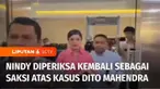 Nindy Ayunda kembali diperiksa Bareskrim Polri sebagai saksi kasus kepemilikan senjata api ilegal yang menjerat kekasihnya Dito Mahendra pada Rabu malam. Nindy memastikan tidak terlibat dalam kasus kepemilikan senjata api dan tidak mengetahui dimana ...