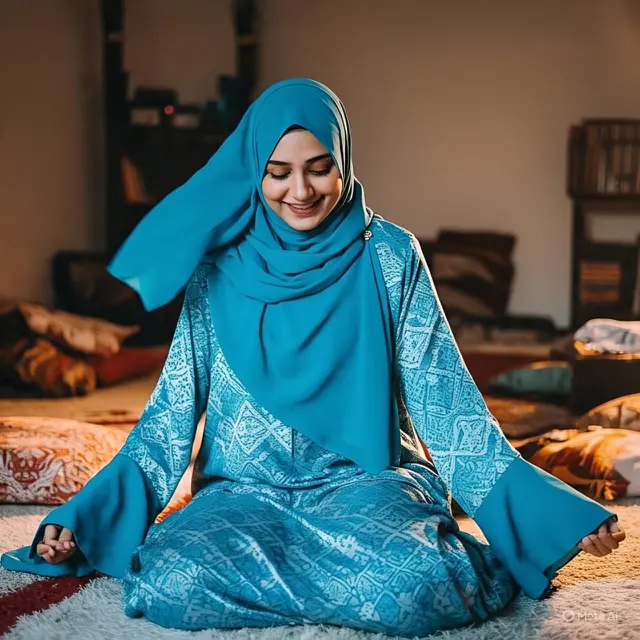 Gamis lengan lonceng (Ilustrasi by Meta AI)