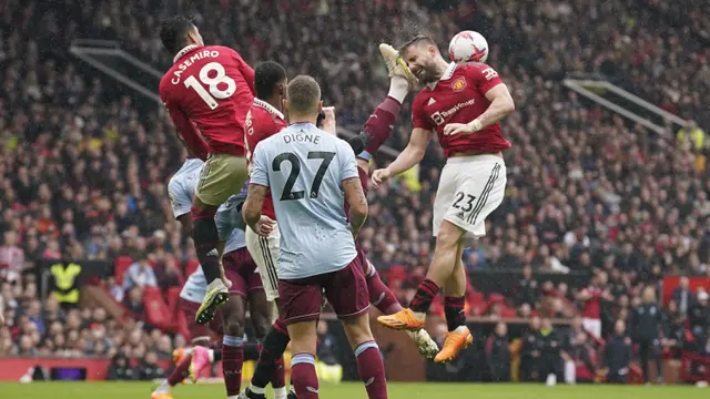 Foto: Aksi Tangguh Barisan Pertahanan MU saat Mengalahkan Aston Villa