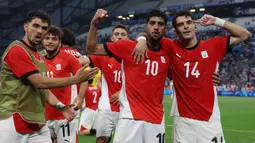 Berlaga di Stadion Orange Velodrome, pemenang antara Mesir dan Paraguay harus ditentukan lewat babak adu penalti. (Pascal GUYOT/AFP)