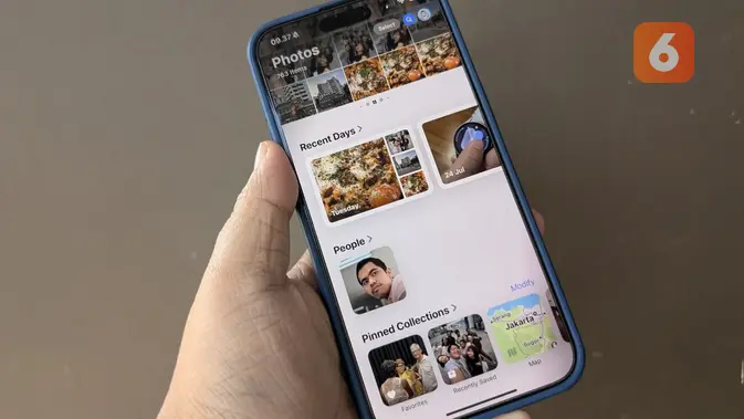 <p>Gelari Photos iPhone akan tampil lebih rapih dan pintar lewat pembaruan iOS 18. (Liputan6.com/ Yuslianson)</p>