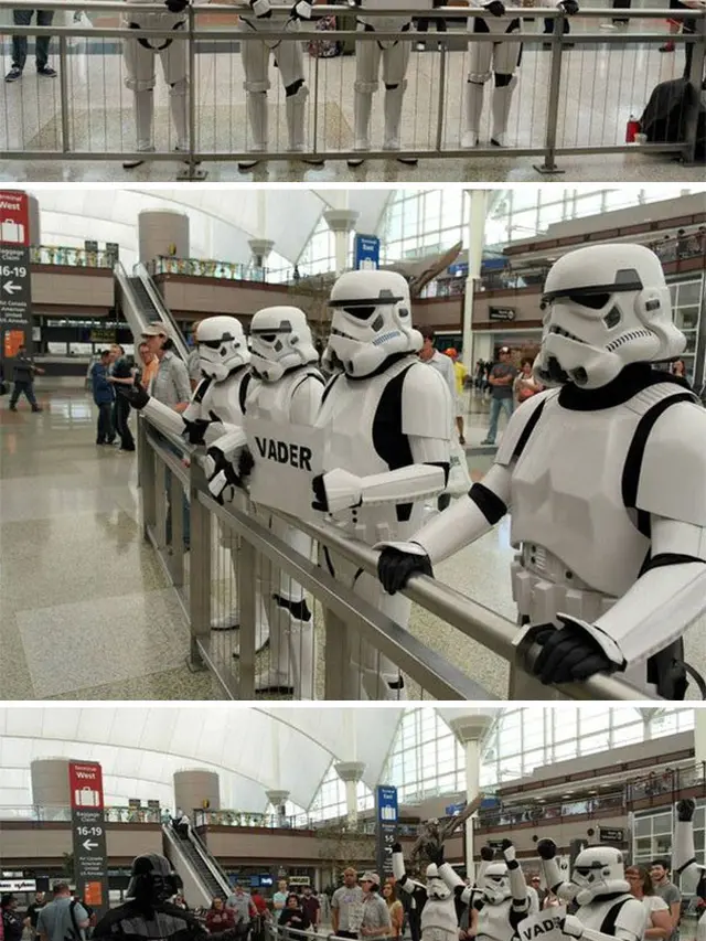 Aksi Lucu di Bandara