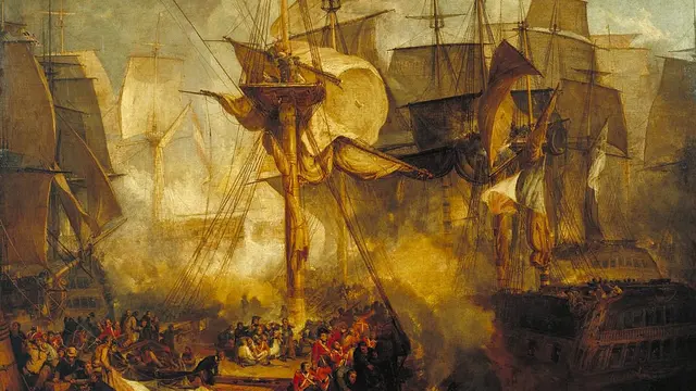 Lukisan Pertempuran Trafalgar oleh J. M. W. Turner