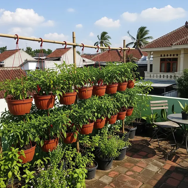 9 Model Kebun Cabai di Rooftop Rumah, Praktis dan Menguntungkan