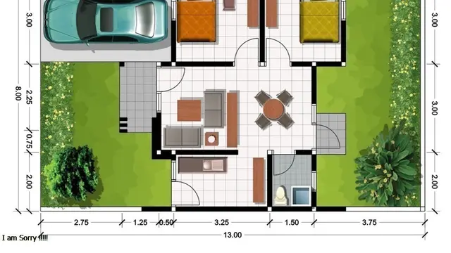 Denah Rumah Sederhana 2 Kamar di Lahan Terbatas, Nyaman dan Bikin Betah