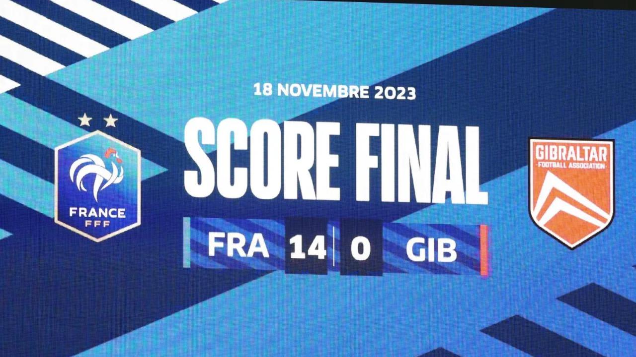 Timnas Prancis sukses meraih hasil sempurna di Kualifikasi Euro 2024.<br><br>Berlaga di Allianz Riviera Stadium, Nice, Minggu (19/11/2023) dini hari WIB, Kylian Mbappe dan kawan-kawan berhasil membawa Prancis kemenangan telak 14-0 atas Gibraltar.<br>