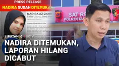 Nadira Ditemukan, Laporan Hilang Dicabut
