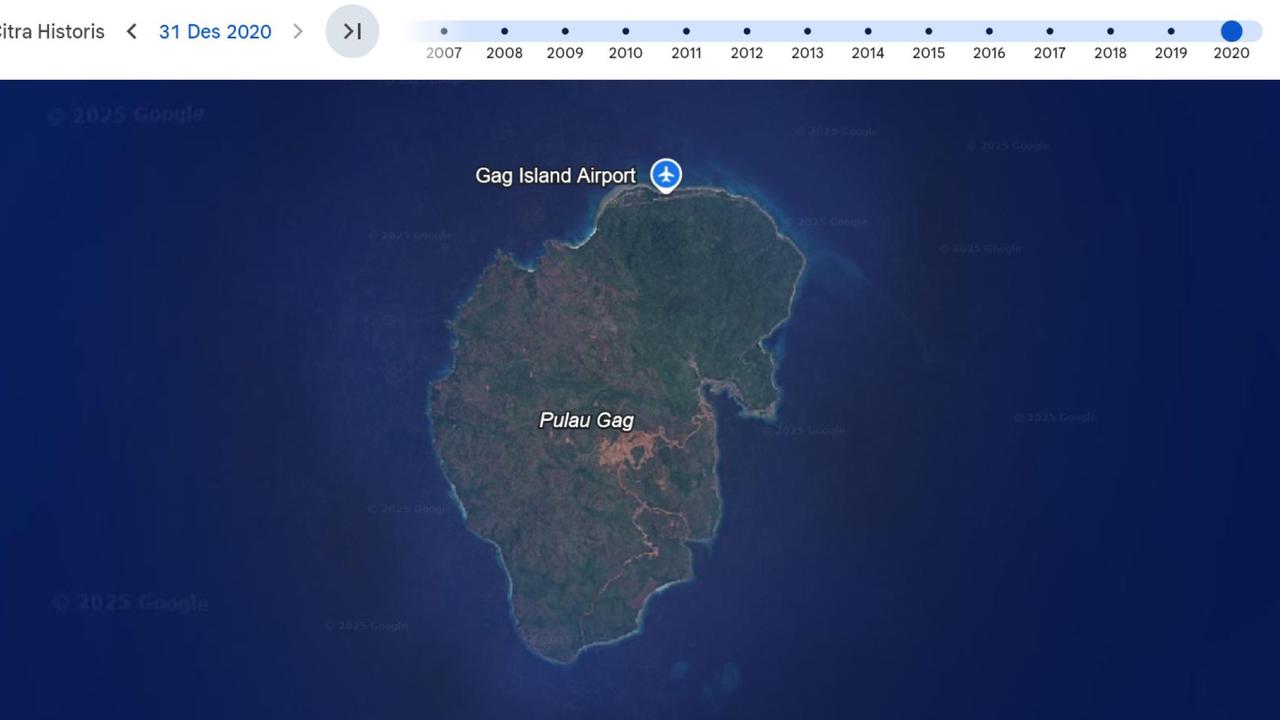 Penampakan transformasi Pulau Gag Raja Ampat yang jadi lokasi tambang nikel