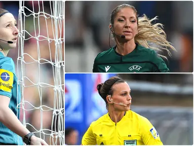 Wasit perempuan bukan menjadi hal aneh dalam dunia sepak bola saat ini. Profesionalitas, kedisiplinan serta fisik yang prima membuat mereka menjadi nuansa berbeda dalam pertandingan. Berikut pesona 8 wasit cantik yang bikin gagal fokus. (kolase foto AFP)