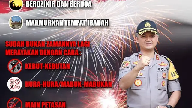 Untuk menciptakan kondisi masyarakat yang kondusif menjelang penyambutan tahun baru 2020, polres Garut membuat himbauan kepada masyarakat Garut