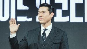 Hyun Bin dalam konferensi pers Made in Korea. (dok. Disney Plus)