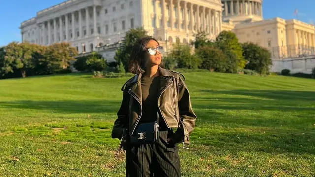 Bisa Jadi Inspirasi! Ini Outfit Febby Rastanty Pakai Leather Jaket yang Bisa Dikenakan Untuk Ngoser hingga Liburan