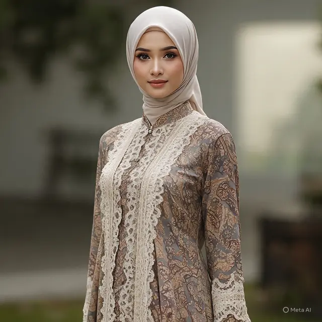 Model Gamis Batik Kondangan Terbaru