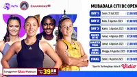Jadwal Live Streaming WTA Mubadala Citi DC Open 2023 di Vidio. (Sumber : dok. vidio.com)