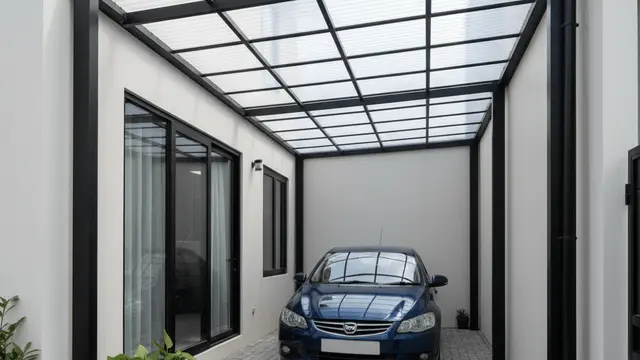 Model Carport Rumah di Gang Sempit by Gemini