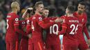 Liverpool berhasil memetik poin penuh saat menjamu Leeds United di laga lanjutan Liga Inggris 2021/2022 yang berlangsung di Anfield, Kamis (24/02/2022) dini hari WIB. (AP/Jon Super)