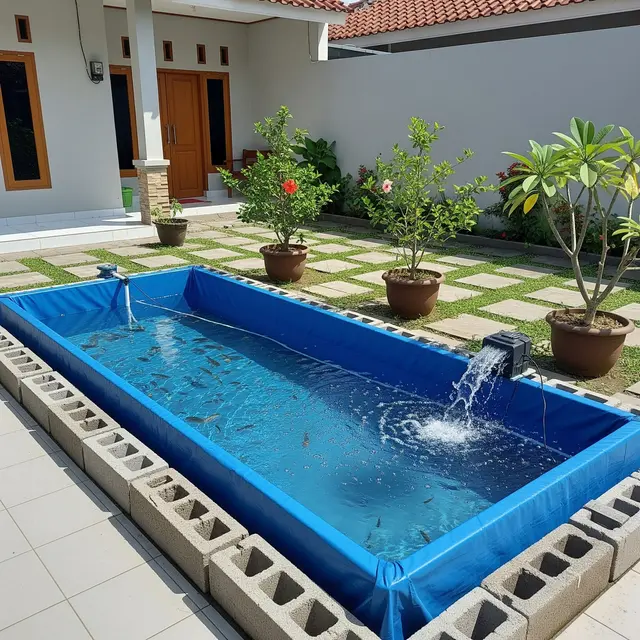 Ilustrasi Kolam Terpal Mini.