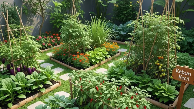 Halaman Belakang Rumah Kecil Tapi Cantik untuk Menanam Sayuran Segar