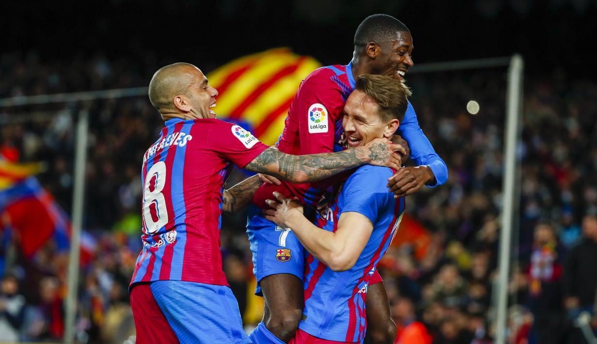 Ousmane Dembele dan kawan-kawan berhasil melepaskan tujuh tembakan ke arah gawang dari total 17 lesatan. Sementara Athletic Bilbao melepaskan enam tembakan di mana hanya ada tiga yang mengarah ke gawang. (AP/Joan Monfort)