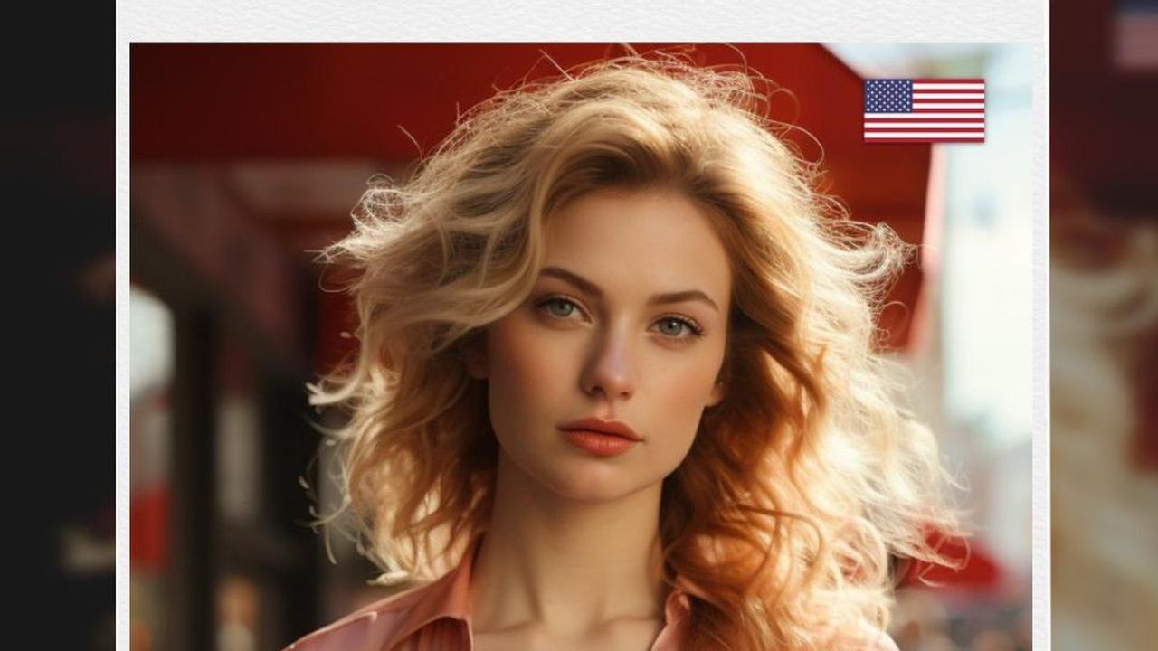 17. Potret kecantikan menurut standar Amerika Serikat digambarkan dengan rambut pirang.