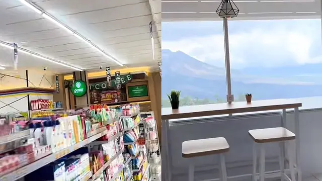 Mini Market Paling Cantik di Indonesia, Pengunjung Bisa Lihat Pemandangan Gunung Batur
