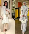 Pilihan outfit bukber berupa baju kurung yang dipadukan kain lilit dan kerudung buat penampilan Dian Sastrowardoyo semakin anggun. [@therealdisastr]