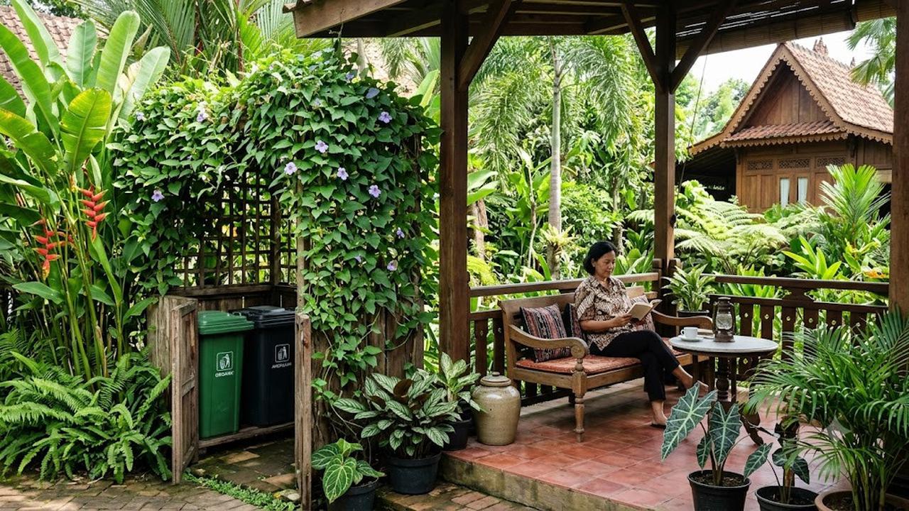Inspirasi Tempat Sampah Tersembunyi di Teras/AI Generated