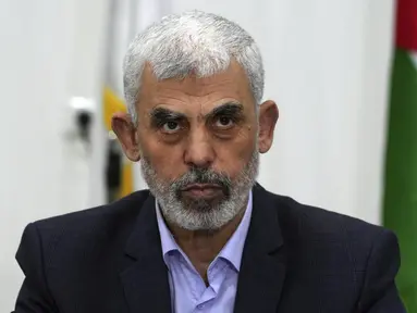 Hamas menunjuk Yahya Sinwar sebagai pemimpin politiknya yang baru pada Selasa (6/8/2024). (AP Photo/Adel Hana, File)