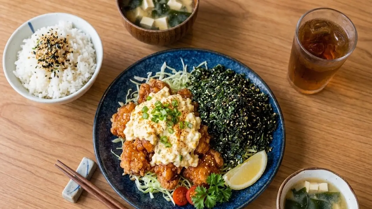 Ilustrasi chicken nanban kailan crispy