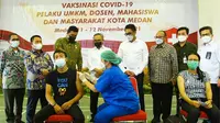 OJK, BNI dan Universitas Negeri Medan Gelar Vaksinasi, Target 1.000 Peserta