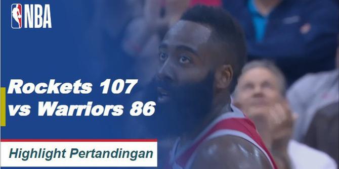 Cuplikan Hasil Pertandingan NBA : Rockets 107 VS Warriors 86