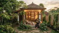 Desain rumah mungil untuk pekerja lajang introvert (AI generated)