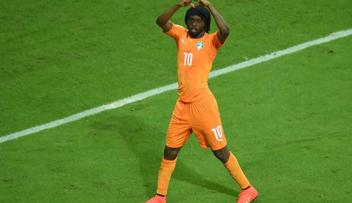 Gervais Yao Kouassi atau dikenal juga sebagai Gervinho merupakan seorang pemain sepak bola profesional asal Pantai Gading yang bermain di klub Roma di Serie A Italia. (AFP PHOTO/Emmanuel Dunand)