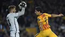 5. Jan Oblak, kehilangan Courtois membuat Diego Simeone mendatangkan kiper asal Slovenia ini sebagai pengganti. Musim ini Oblak menjadi kiper paling sering clean sheets di liga-liga top Eropa dengan torehan 23 kali tidak kebobolan. (AFP/Lluis Gene)