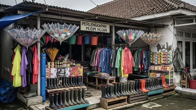 Berjualan Peralatan Musim Hujan