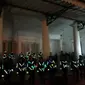 Kampanye Earth Hour 2018, Balai Kota DKI Gelap Selama Satu Jam. (Liputan6.com/Yuniza Putri)