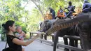 Kebersamaan Nikita Mirzani dan bayi Al dengan menghabiskan waktu bersama di Bali Zoo. Al terlihat bersemangat melihat gajah. (via instagram/@nikitamirzanimawardi)